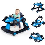 Costway trotteur bb pliable musical 4 en 1 apparence de voiture pousseur hauteur et vitesse rglables ...