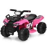 Costway voiture electrique 6 v quad enfants 2 km / h musique, klaxon, lumi�re, 4 roues antid�rapantes ...