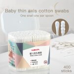 Cotons - tiges jetables pour bébé, 400 pièces / boîte, double tête, sécurité bébé, doux, pour soins des ... Cotons - tiges jetables pour bébé, 400 pièces / boîte, double tête, sécurité bébé, doux, pour soins des ...