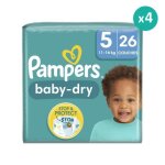 Couches baby dry taille 5 - pampers - 26 couches - mixte - blanc - packs - baby dry