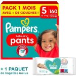 Couches - culottes pampers baby - dry taille 5 - pack 1 mois 160 couches Couches - culottes pampers baby - dry taille 5 - pack 1 mois 160 couches