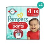 Couches - culottes premium protection - pampers - taille 4 - 18 couches - mixte Couches - culottes premium protection - pampers - taille 4 - 18 couches - mixte