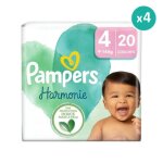 Couches harmonie taille 4 - pampers - 20 langes - blanc - mixte - petit format Couches harmonie taille 4 - pampers - 20 langes - blanc - mixte - petit format