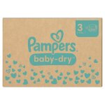 Couches pampers baby - dry taille 3 - 222 couches - 6kg a 10kg