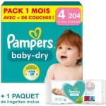 Couches pampers baby - dry taille 4 - pack 1 mois 204 couches Couches pampers baby - dry taille 4 - pack 1 mois 204 couches