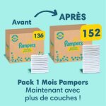 Couches pampers premium protection taille 5 - 152 couches - 11kg a 16kg