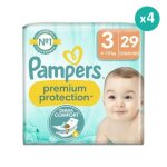 Couches premium protection taille 3 - pampers - pack de 29 - mixte - blanc - petit format
