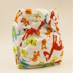 Couche en tissu lavable rutilisable pour bb, taille unique, impermable et respirant, ajustable a ...