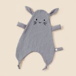 Couette en coton avec oreilles de lapin pour bb, couverture mignonne, chat, poupes endormies, jouet ...