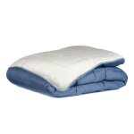 Couette sans housse lavable zelesta easybed - bleu & mastic - 200x200 cm