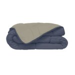 Couette sans housse lavable zelesta easybed - bleu & mastic - 240x220 cm