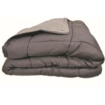 Couette sans housse lavable zelesta easybed - gris fonc� & gris argent� - 240x220 cm