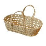 Couffin osier minimaliste pour poup�e naturel 20 x 35