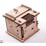 Couleur noyer noir escape room 60 min dans une bote - modle cat - casse - tte 3d en bois - jeu de ...