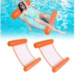Couleur orange 2pcs flottantes hamac gonflable piscine, flotteur hamac de natation radeau flottant de ...