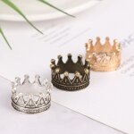 Couronne miniature en m�tal pour poup�es, 1 pi�ce, maison de poup�e, princesse, prince, couvre - chef, ...