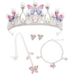Couronne papillon pour fille en argent, diad�me en cristal pour fille et femme, couronne de princesse ...