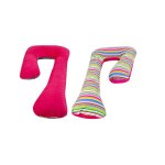 Coussin d'accouchement d'allaitement usages multiples bandes de couleur 1 - rose