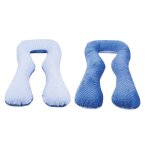 Coussin d'accouchement d'allaitement usages multiples bleu crreaux bleu