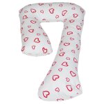 Coussin d'accouchement pre / post natal coeurs rouges Coussin d'accouchement pre / post natal coeurs rouges