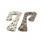 Coussin d'accouchement pre / post natal dessin floral sombre - dessin floral clair