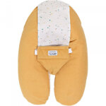 Coussin d'allaitement multirelax eponge - microfibre pois / jaune
