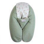 Coussin d'allaitement multirelax eponge - microfibre vert sauge - tinéo Coussin d'allaitement multirelax eponge - microfibre vert sauge - tinéo