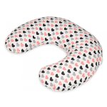 Coussin appui - tte coeurs roses - noirs - gris