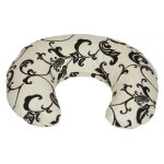 Coussin appui - tte dessin floral clair