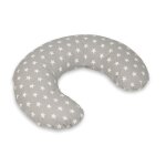 Coussin appui - tte toiles blanches sur fond gris
