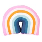 Coussin arc - en - ciel vibrant ¿ peluche en coton doux pour chambre d'enfant, canap�, bureau ¿ id�e ...