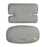 Coussin de chaise haute roba - design stone matelass� - pour toutes les chaises sit up - gris fonc�