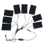 Coussin chauffant electrique 8 en 1, 5v, en fiber de carbone, avec chargeur usb, pour v�tements, gilets, ...