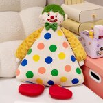 Coussin de chevet en forme de chaussures de clown, long et amusant, en peluche, pour fille poupe clown ...