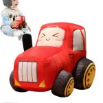 Coussin dcoratif en peluche reprsentant une voiture, un tracteur ou une poupe de dessin anim. ...