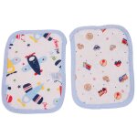 Coussin de dentition portable en coton mlang pour bb, ventouse de scurit, sangles pour serviettes, ...
