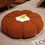 Coussin futon en peluche en forme de citrouille, oreiller, tatami, baie vitre, canap, chambre a coucher, ...