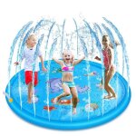 Coussin gonflable en pvc pour enfants, 1 pice, dessin anim, spray d'eau, pelouse extrieure, tapis ...