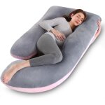 Coussin de grossesse - oreiller de grossesse en forme de j pour femme enceinte avec housse en velours ...