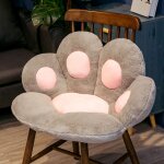 Coussin de hanche en peluche mignon en forme de patte d'ours, epais et chaud, pour etudiants, pour l'automne ...