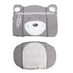 Coussin rducteur pour chaise haute evolutive roba - indian bear - gris et blanc - revtement en pu