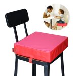 Coussin rehausseur de si�ge rouge nuolux pour enfant - s�r, portable et facile a nettoyer