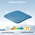 Coussin de siège en gel, double epaisseur, respirant, design nid d'abeille, pour siège de voiture, bureau, ... Coussin de siège en gel, double epaisseur, respirant, design nid d'abeille, pour siège de voiture, bureau, ...