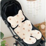Coussin de sige de poussette en coton pour bb, tapis de chariot confortable et doux pour enfant, coussin ...