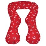 Coussin usages multiples coeurs blancs