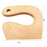 Couteau en bois de dessin anim�, outil de coupe de cuisine, jouets de cuisine, maison de jeu, ustensiles ...