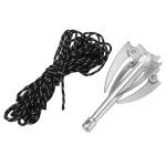 Couteau  herbe de pche avec corde de 10m, pliable, en fer galvanis, rsistant  la rouille, dissolvant ...
