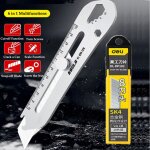 Couteau utilitaire multifonction en acier inoxydable 6 en 1, design de rupture de queue, rgle, ouvre ...