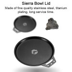 Couvercle de bol sierra plaqu ti en acier inoxydable, assiettes de table, rangement facile, camping ...