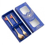 Couverts en acier inoxydable pour banquet, coffret cadeau pratique, compact et s�r, cuill�re a caf�, ...